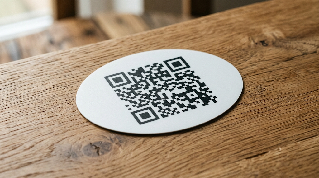 Sticker de table avec QR code